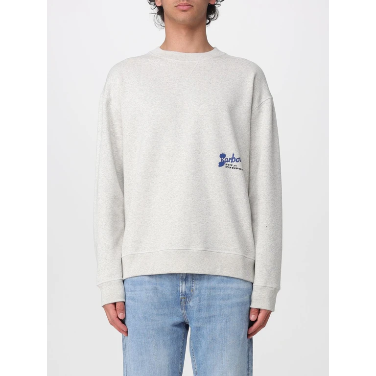 Cotton Crew Neck Sweatshirt with Logo (MOL0740BE54)