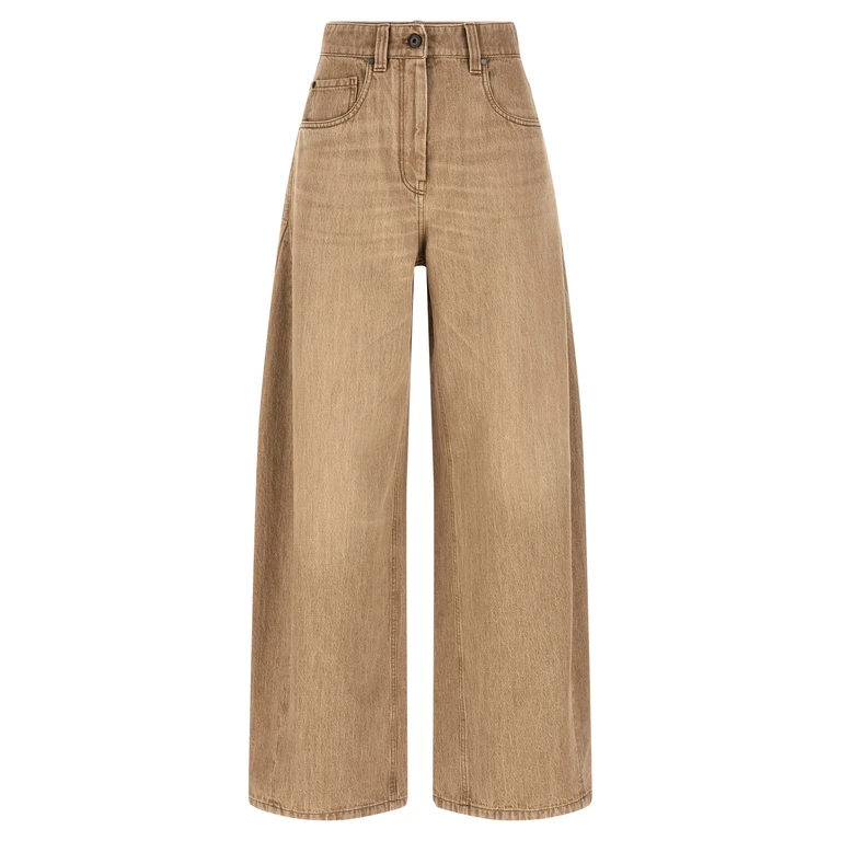 Brunello Cucinelli Beige Cotton Jeans Denim Clothing - Women