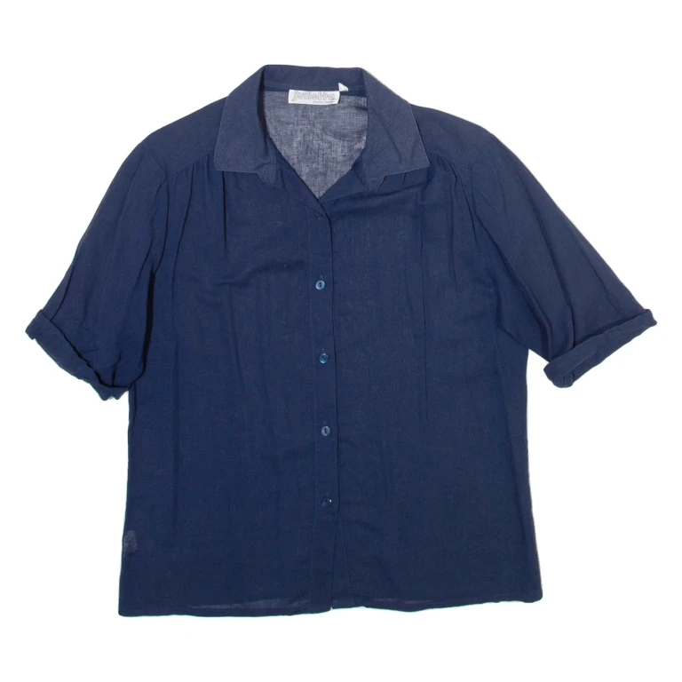 JULIETTA Womens Shirt Blue Collared M