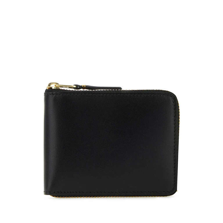 Comme des Garçons Black Leather Wallet Calfskin Portafogli - Unisex