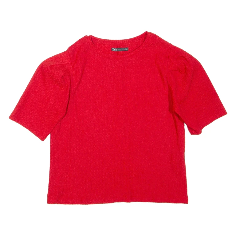 ZARA Womens Cropped Top Red S