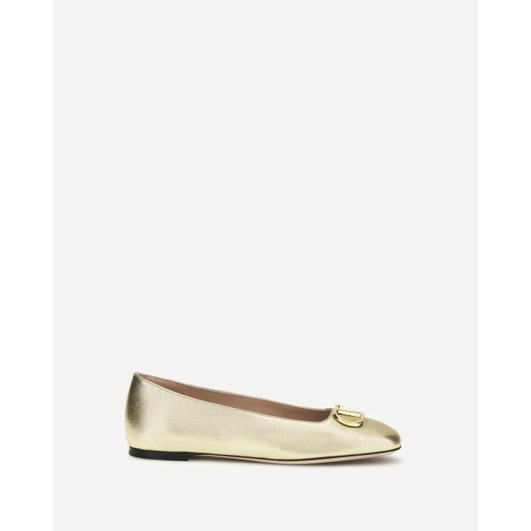 VALENTINO GARAVANI VLogo Signature laminated leather Ballerinas Female 39