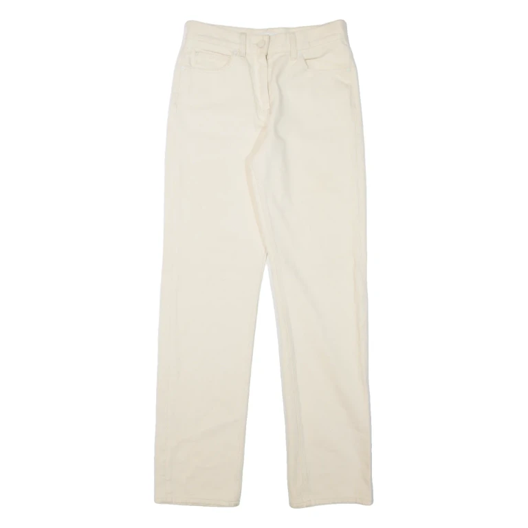 CALVIN KLEIN Womens Jeans Beige Regular Straight Denim W27 L31