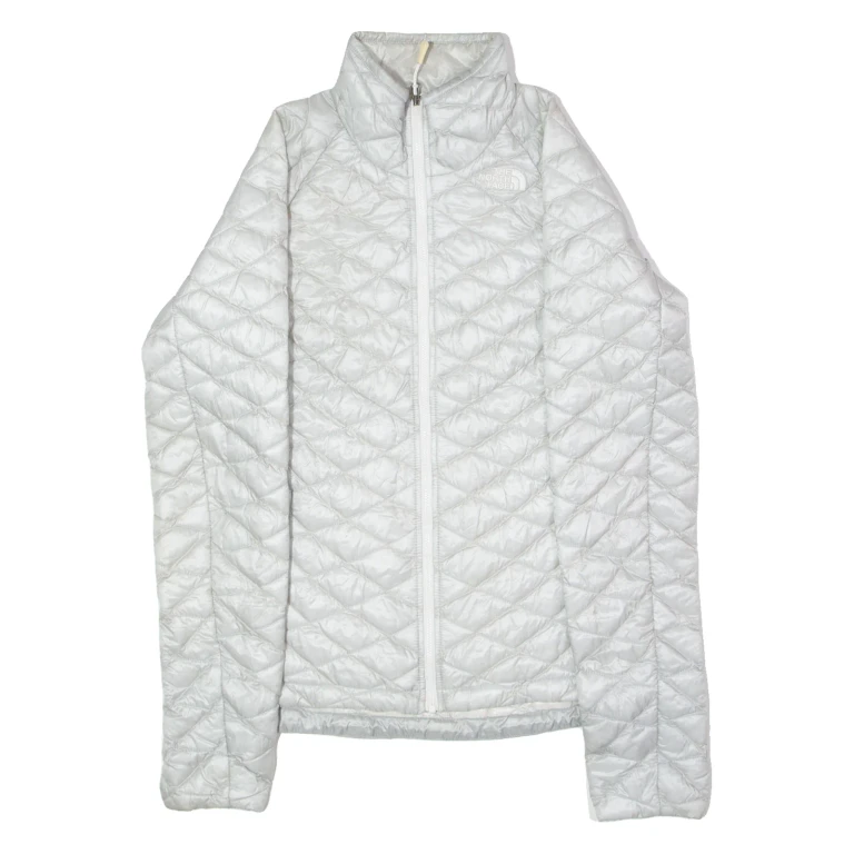 THE NORTH FACE Womens Puffer Jacket Silver Nylon Diamond XS