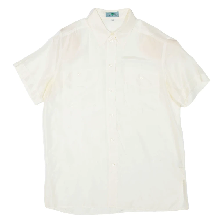 DEVILLE Womens Shirt Beige Collared M