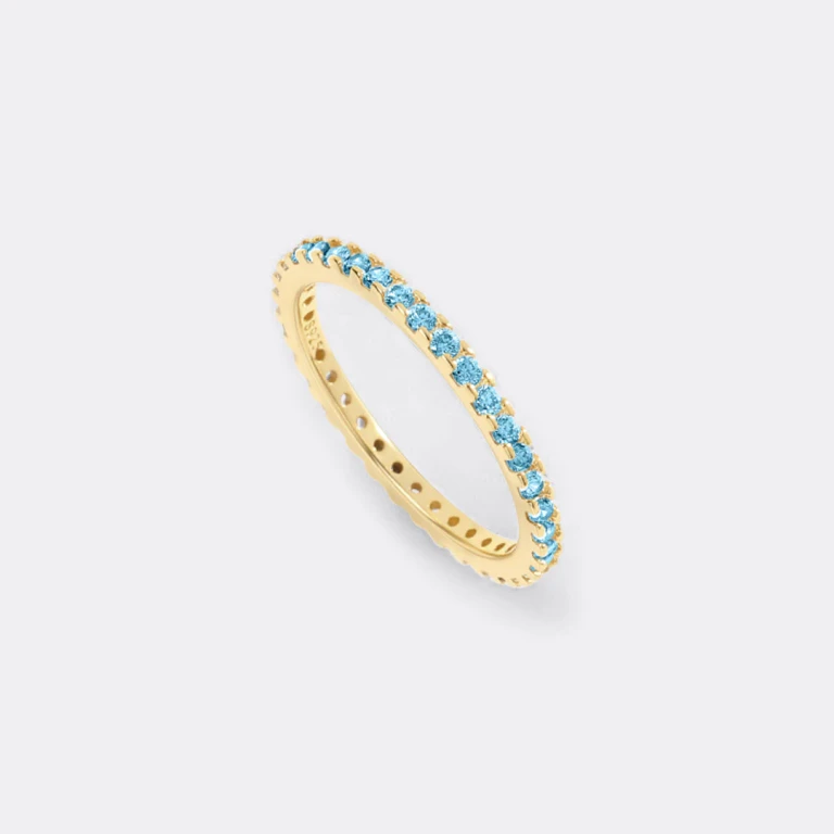 March Birthstone Eternity Stacking Ring