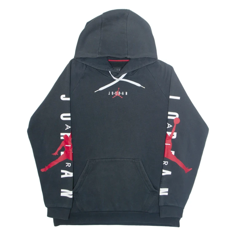 AIR JORDAN Mens Black Hoodie L