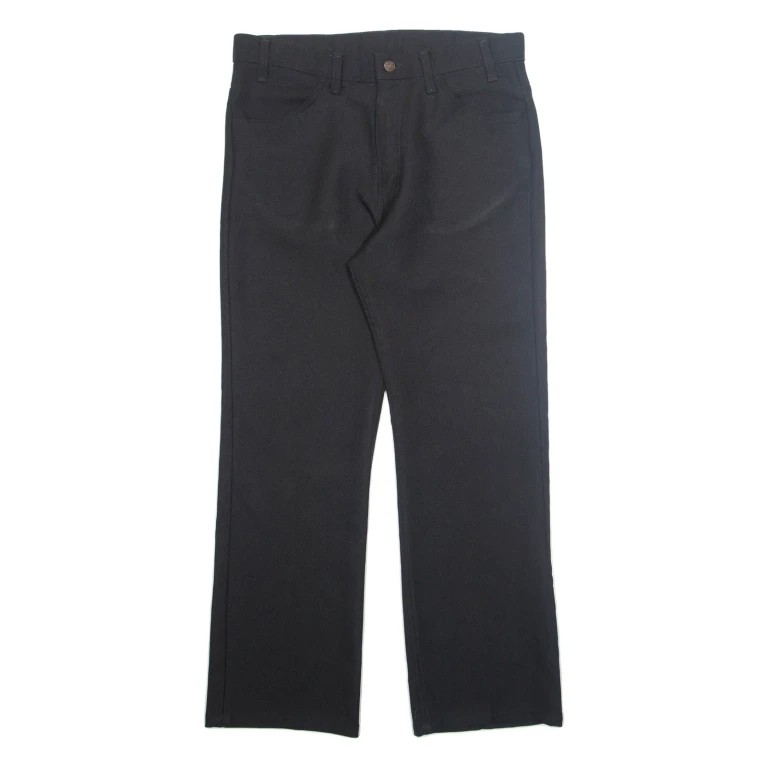 LEVI'S Womens Trousers Black Regular Straight W34 L29