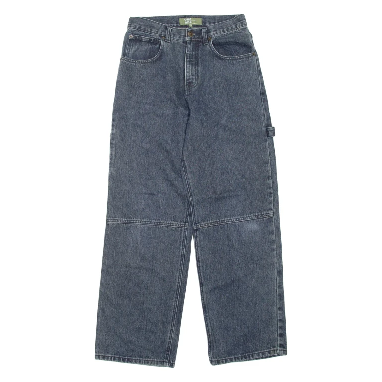 ONE BY ONE Womens Jeans Blue Regular Straight W27 L29