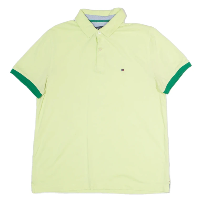 TOMMY HILFIGER Mens Polo Shirt Green M