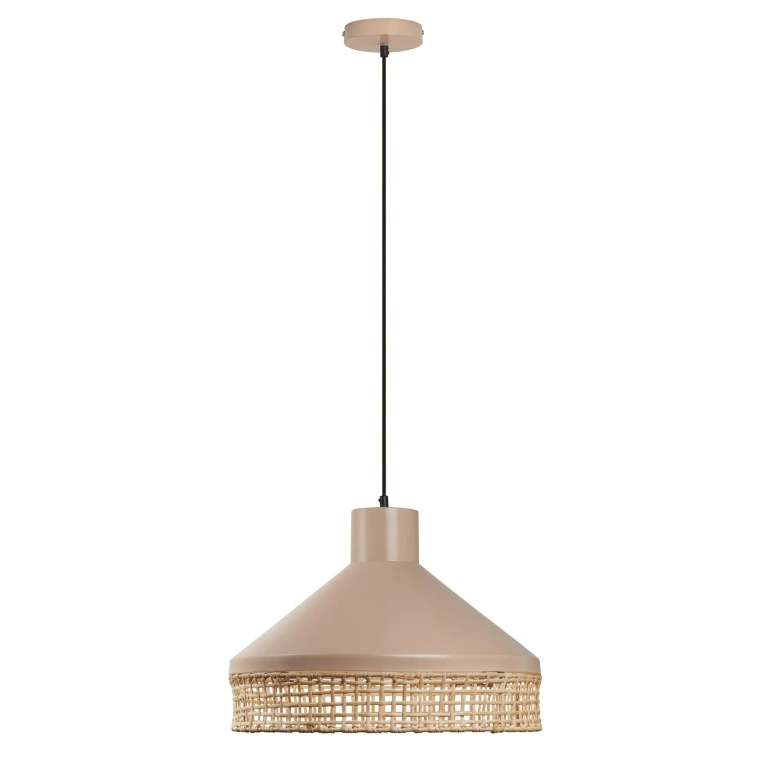Adalee Metal and Cane Transitional Pendant