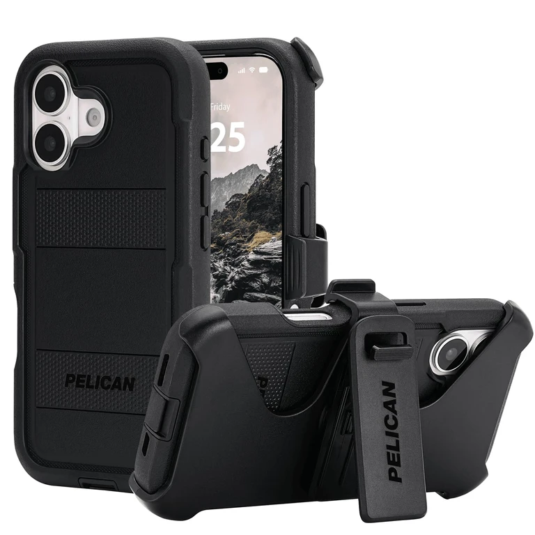 Voyager iPhone 17 Case [Compatible with MagSafe] Rugged Phone Case w/ 24ft Military-Grade Drop Protection - Heavy Duty Phone Cover w/Belt Clip Holster for iPhone 17 - Black
