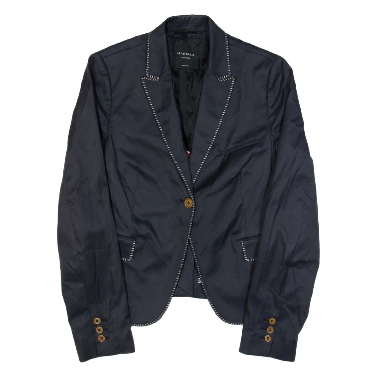 MARELLA Womens Blazer Jacket Blue S