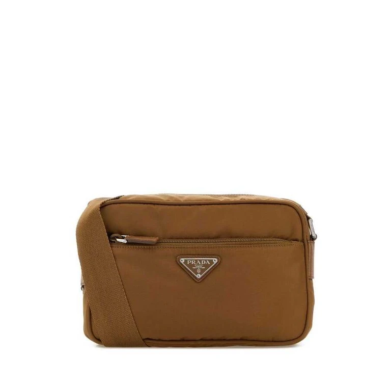 Brown Re-Nylon Crossbody Bag Brandy Borse A Mano