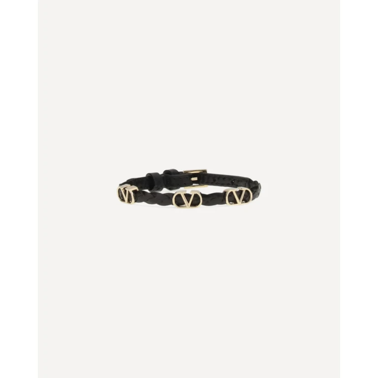 VLogo Signature braided leather Bracelet Female UNI
