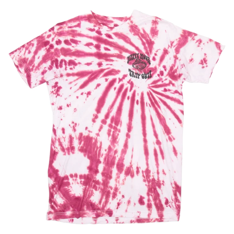 HAPPY HOUR Womens Tie Dye T-Shirt Pink M