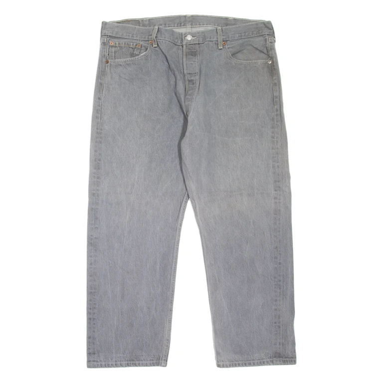 LEVI'S 501XX Jeans Mens Grey Regular Straight W39 L27