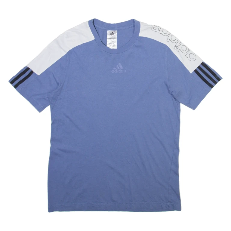 ADIDAS Mens T-Shirt Blue S