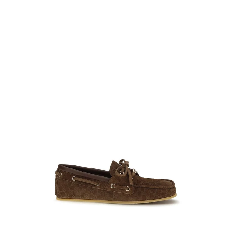 Gucci Brown Calf Leather Bos Taurus Slip-On Loafers - Women
