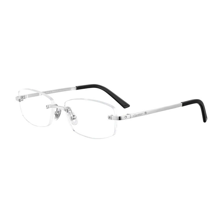 Cartier Santos de Cartier Demo Rectangular Unisex Eyeglasses CT0086O 002 54