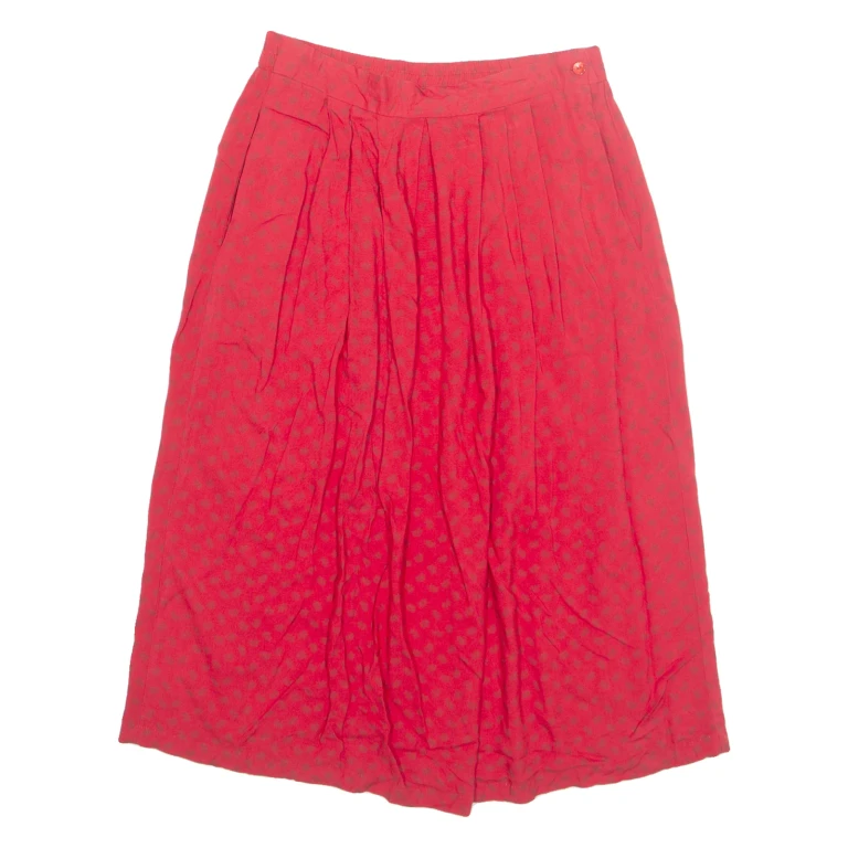 SOPHISTICATES Womens A-Line Skirt Red Midi Crazy Pattern M