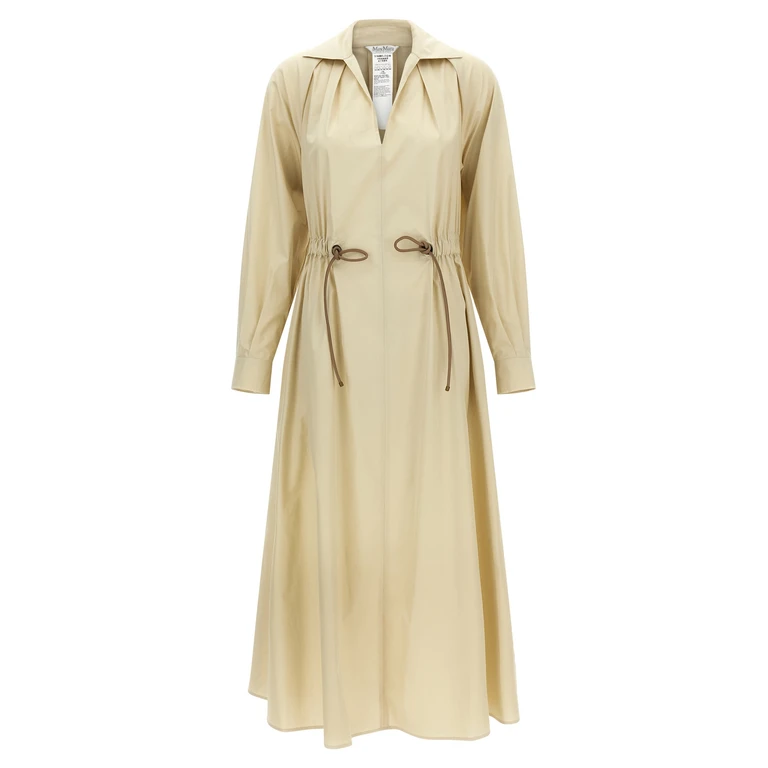 Max Mara Beige Cotton Long Dress - Women