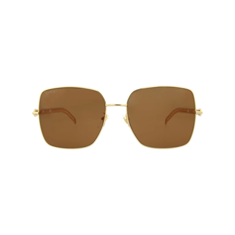 Square-Metal Frame Sunglasses