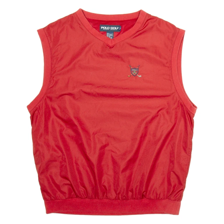 POLO RALPH LAUREN Mens Sweatshirt Red V-Neck M