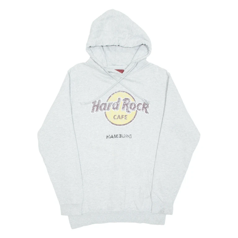 HARD ROCK CAFE Hamburg Mens Grey Hoodie M