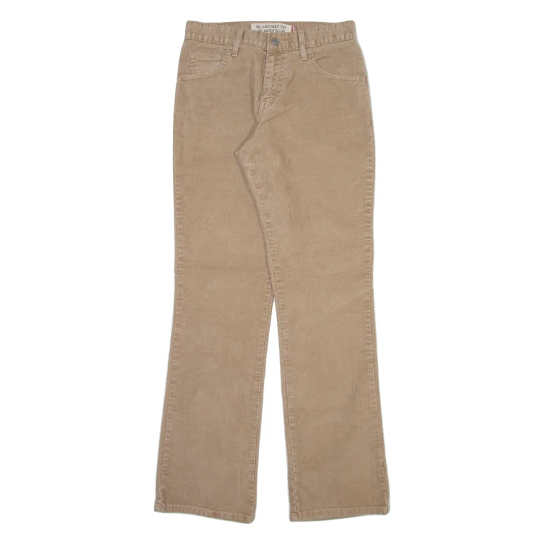 LEVI'S Womens Corduroy Trousers Beige Relaxed Bootcut W27 L31