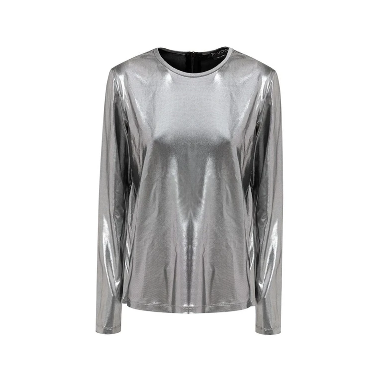Gray Viscose Long Sleeve Clothing - Women