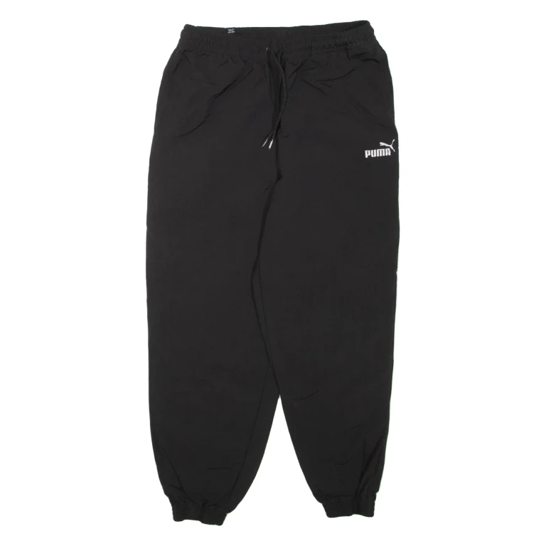 PUMA Mens Track Pants Black Tapered M W30 L26