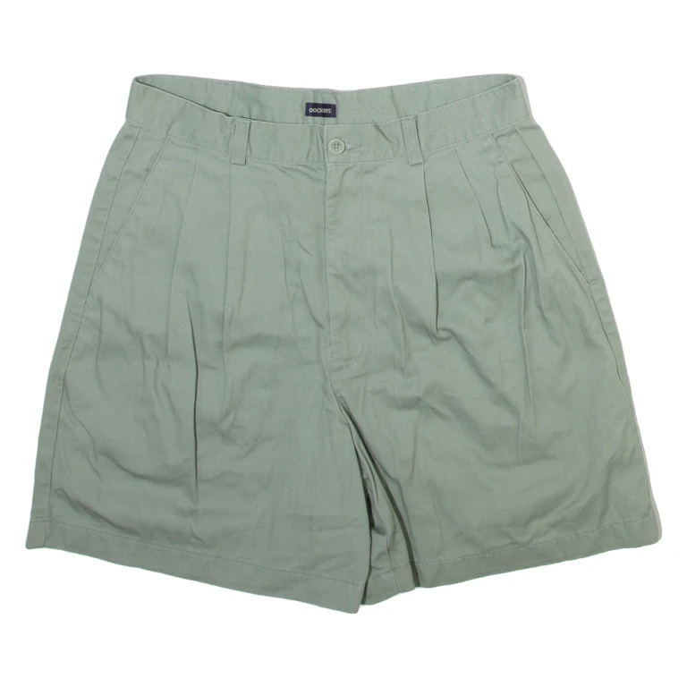 DOCKERS Womens Casual Shorts Green Relaxed XS W25