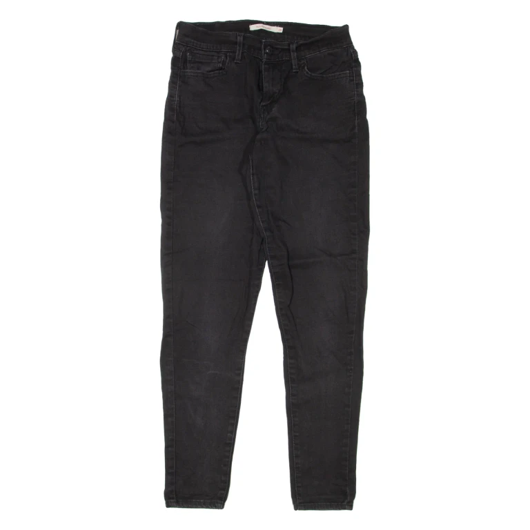 LEVI'S 710 Womens Jeans Black Slim Skinny Denim W28 L30