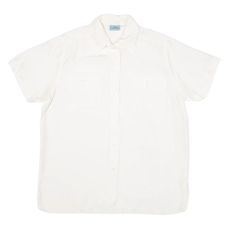 DEVILLE Womens Plain Shirt Cream M