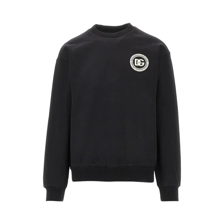 DOLCE & GABBANA Logo patch crewneck sweatshirt Man 46