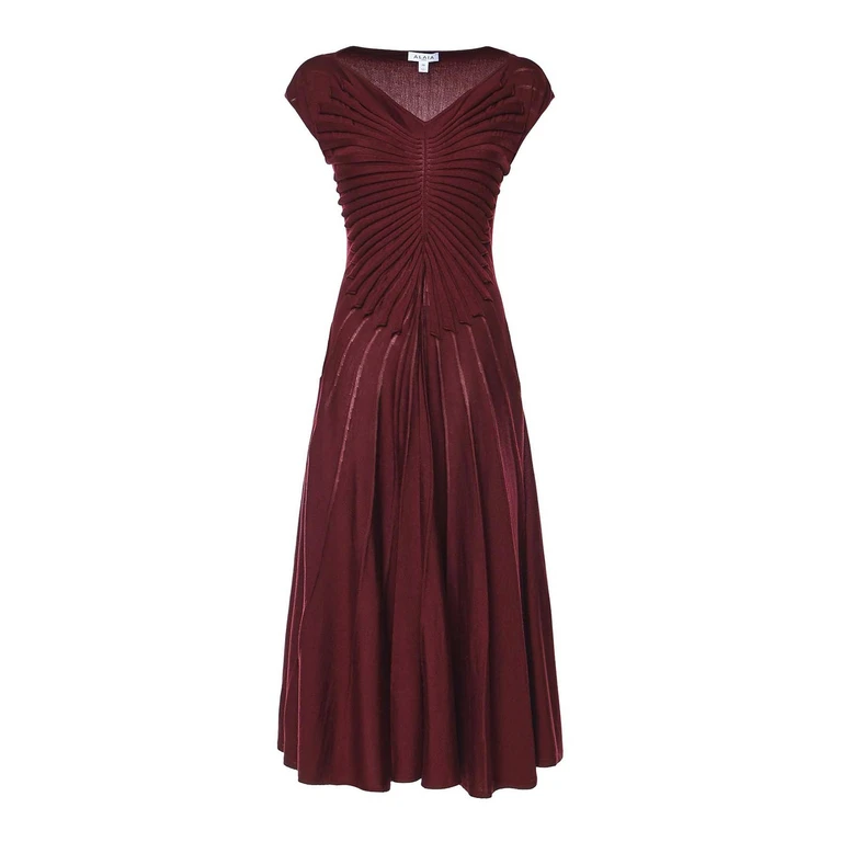 Alaïa Robe Au Genou - Violet (AA9R2861K162C337)