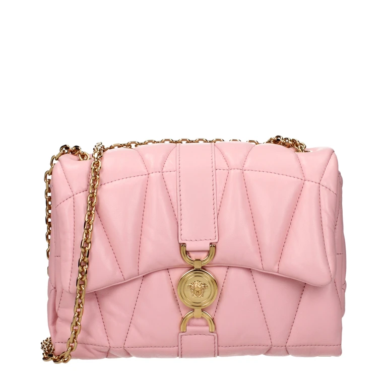 Versace Pink Leather Shoulder Bag - Women