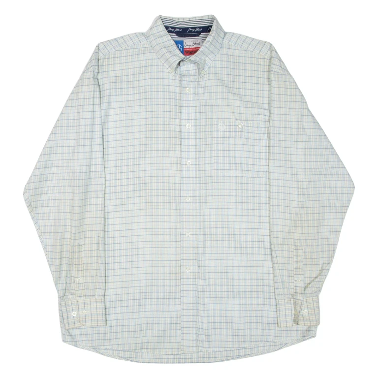 WRANGLER Mens Shirt Blue Check Long Sleeve 2XL