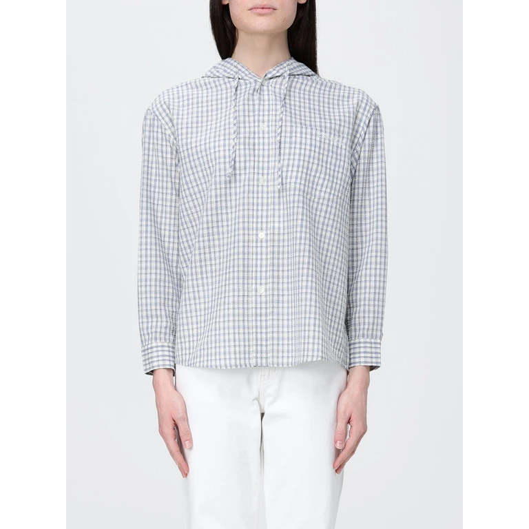 Shirt Woman color Blue (UDSH6A107CRCREAMCHECK)