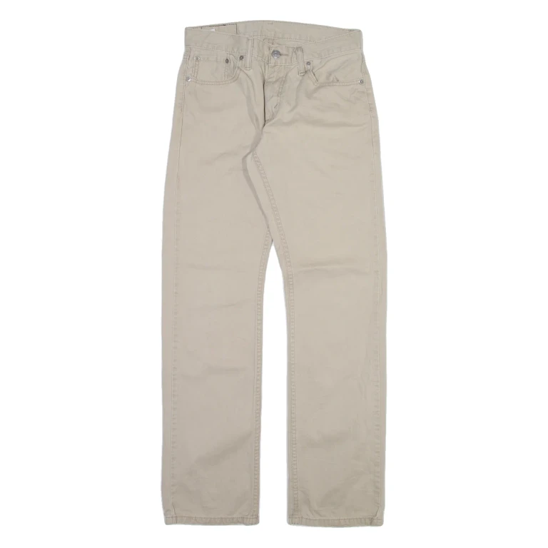 LEVI'S 514 Mens Trousers Beige Slim Straight W29 L32