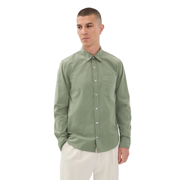 Save Khaki Poplin Standard Button Down Shirt Lichen XXL