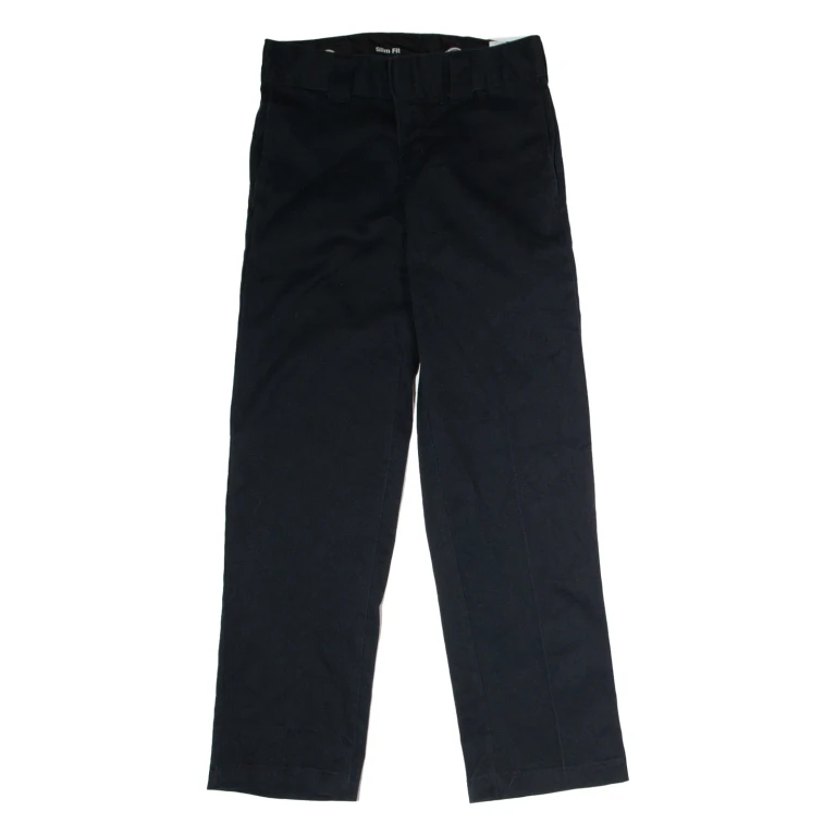DICKIES Flex Workwear Womens Twill Trousers Black Slim Straight W28 L30