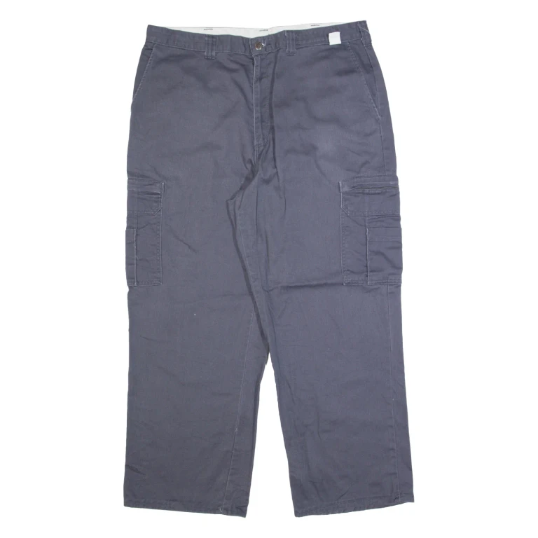 DICKIES Cargo Workwear Womens Trousers Grey Regular Straight W38 L28