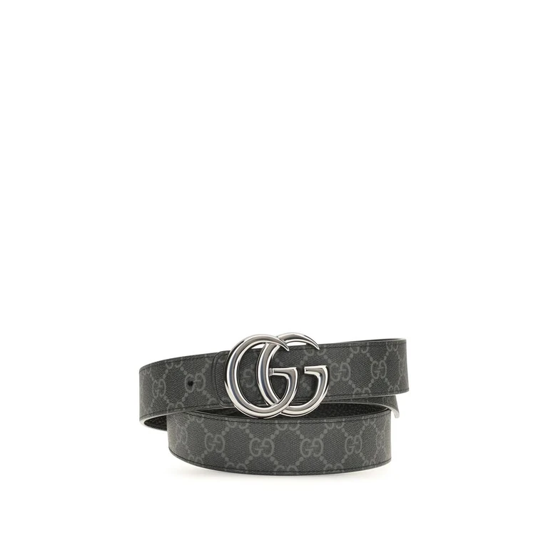 Gucci Black Calf Leather Bos Taurus Regular Belt - Men