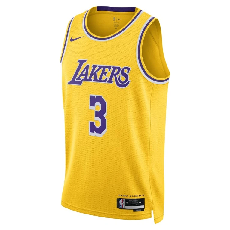 Men's NBA La Lakers Anthony Davis Swingman Jersey Gold