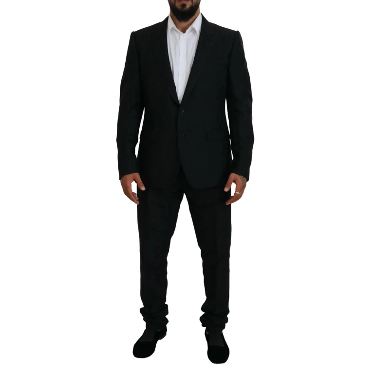 Dolce & Gabbana Black Single Breasted 2 Piece Martini Suit - Men