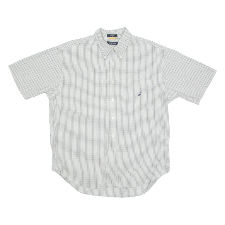 NAUTICA Mens Shirt Grey Check XL