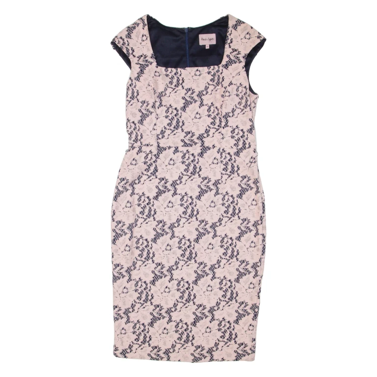 PHASE EIGHT Womens Pencil Dress Pink Floral Sleeveless Knee Length M
