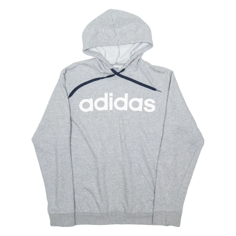 ADIDAS Mens Grey Hoodie S